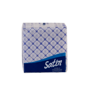 Μaxi satin Χαρτοπετσέτα  καρό μπλε 50 τμχ