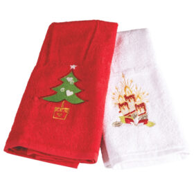 ΠΟΤΗΡΟΠΑΝΑ ΧΡΙΣΤ/ΚΑ (2τεμ.) (40x60cm) - (100% ΒΑΜΒΑΚΙ) (CH018)