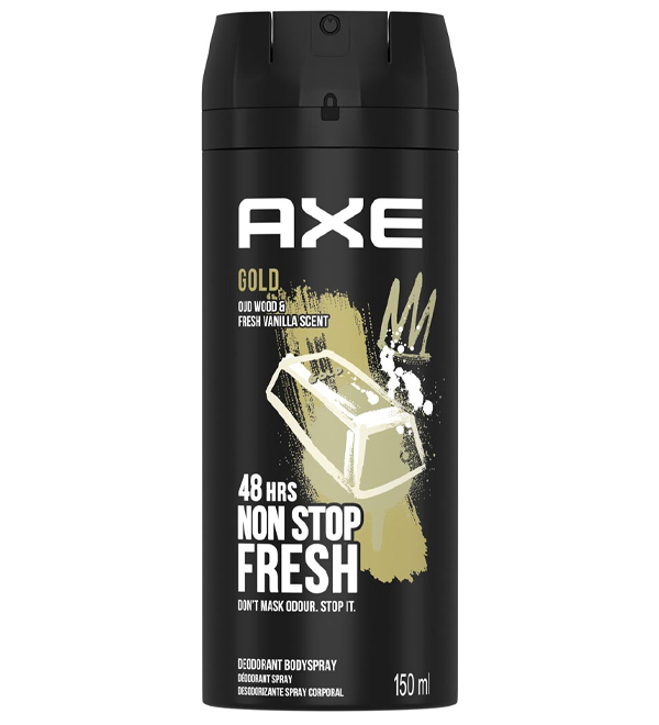 Axe Body Spray Gold All Day Fresh 150ml