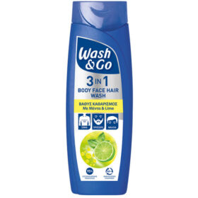 Wash & Go Σαμπουάν Mint & Lime 3 σε 1 (1+1 Δώρο) 360ml