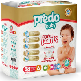 Βρεφικές Πάνες Βρακάκι PREDO n6 XX-Large (15+kg) 28TMX